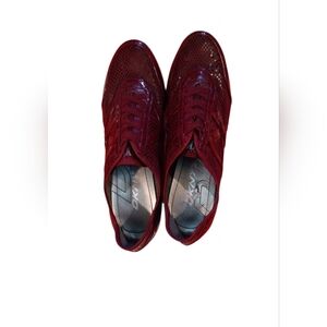 DKNY Red Heeled Sneakers Size 9.5